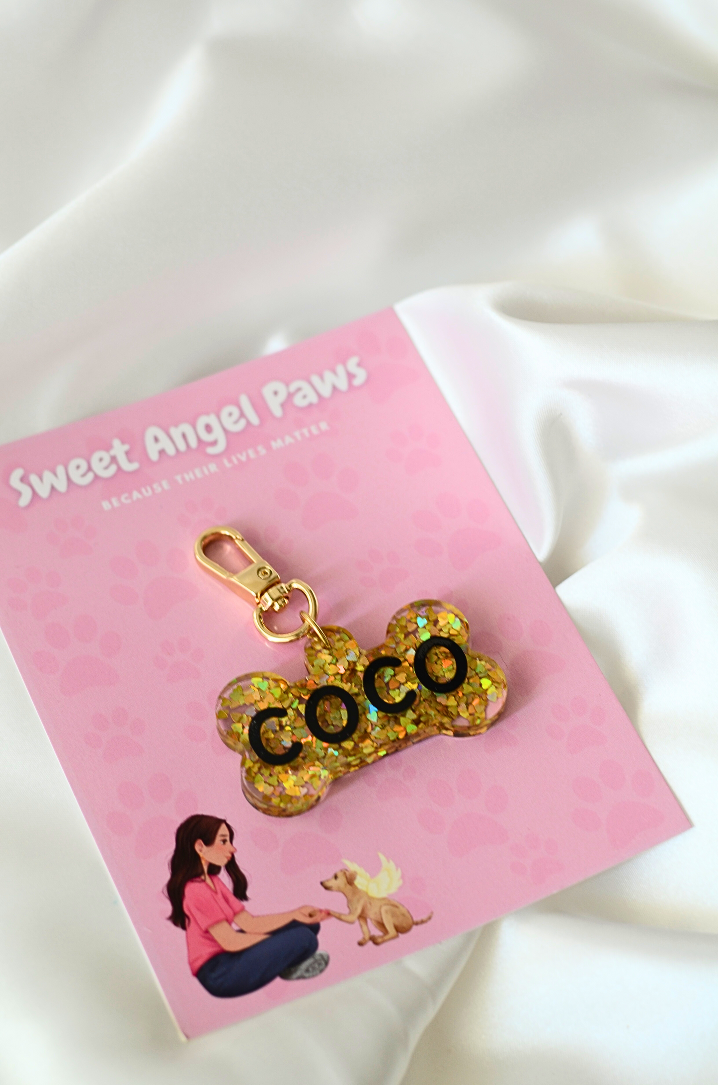 Golden Pop Pet ID Tag