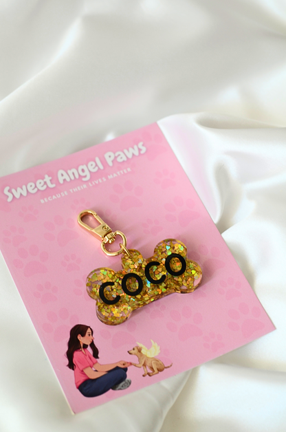 Golden Pop Pet ID Tag