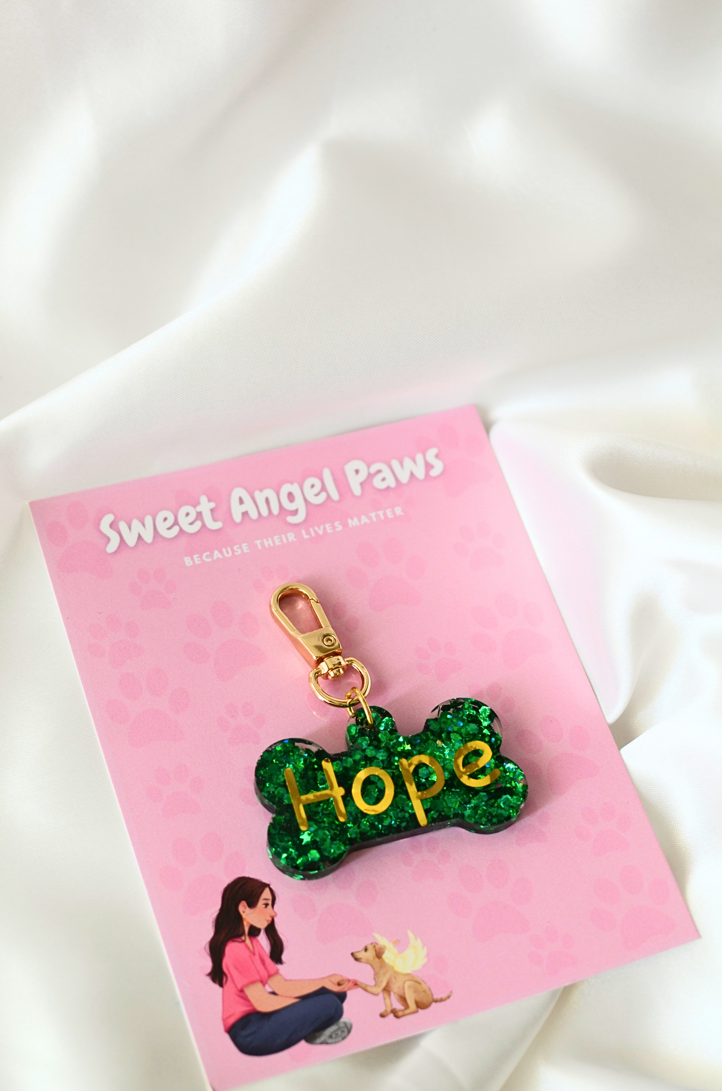 Emerald Glow Pet ID Tag