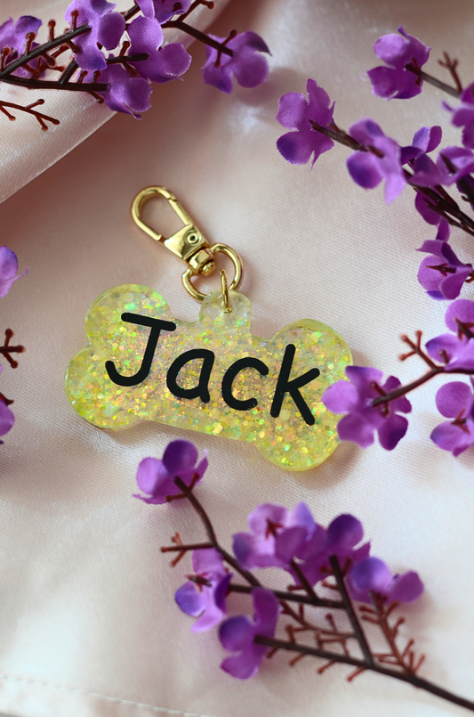 Lemon pup Pet ID tag