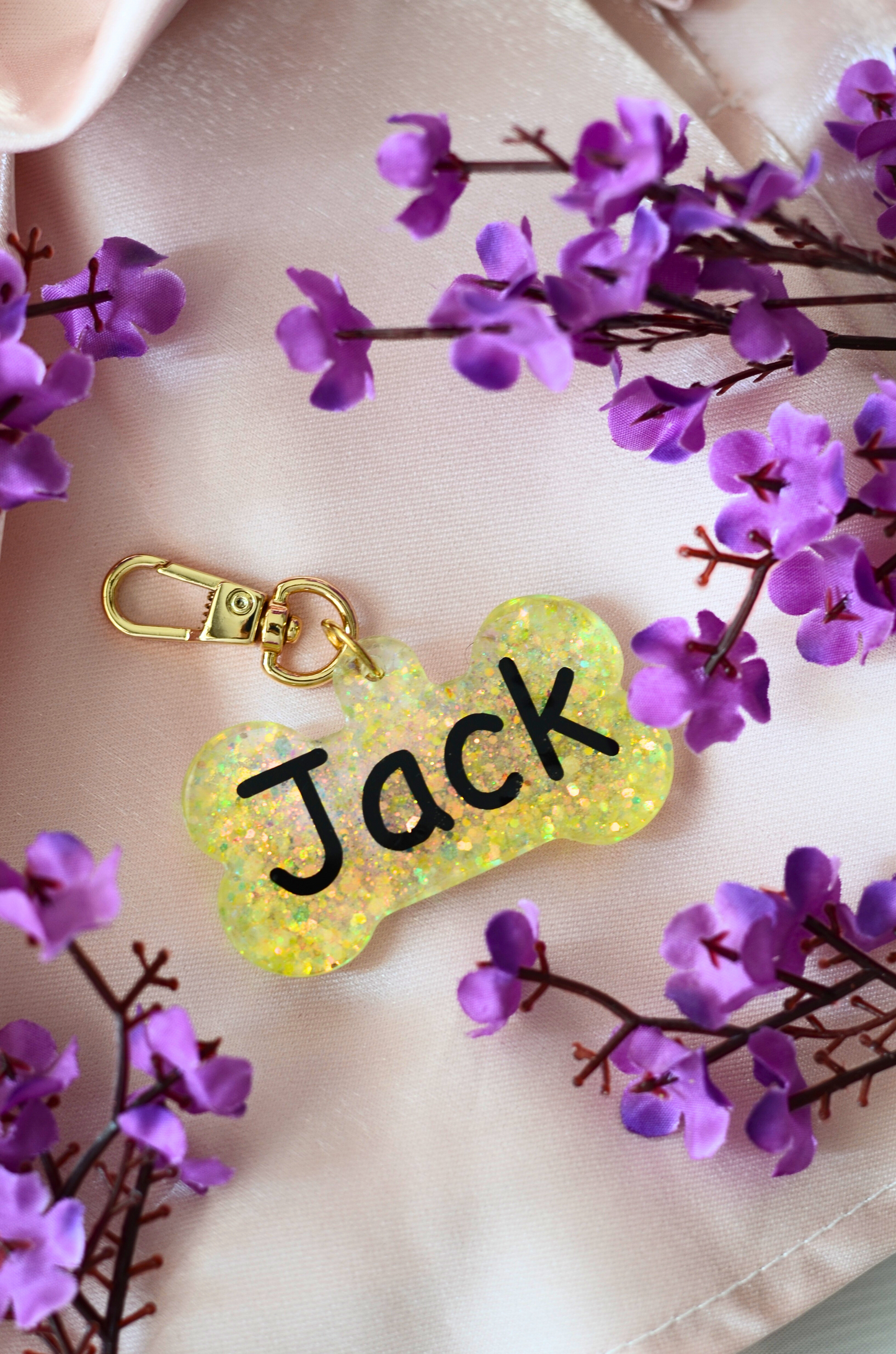 Lemon pup Pet ID tag